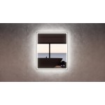 S4 Rectangle Led Mirror With Matte Black Framed 900 * 750